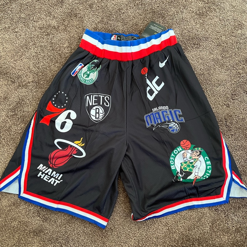NBA team logo basketball shorts